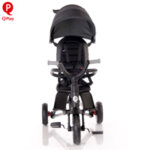QPlay Детска сгъваема триколка с родителски контрол Nova с помпащи се гуми, сива 10050510005-Copy