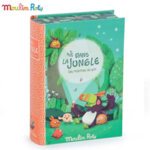Moulin Roty Детско приказно фенерче в кутия с картички Dans la jungle 668380