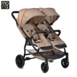 Moni Комбинирана детска количка за близнаци Rome, бежова 107846