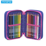Mitama Ученически несесер с 3 ципа, зареден Pink Lace 63454-Copy