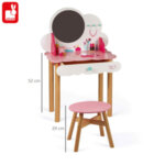 Janod Детска дървена тоалетка със стол и аксесоари J06553