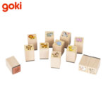 Goki Комплект дървени печати с животни 15533
