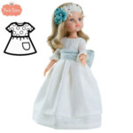 Paola Reina Комплект дрехи за кукла 32см Булченска рокля 54823