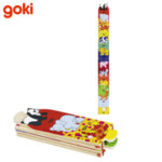 Goki Детски дървен метър за стена Животни 60930