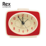 Rex London Ретро будилник с дизайн на телевизор Червен 24954