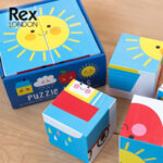 Rex London  Детски пъзел с кубчета Щастливият дъждовен облак 28327