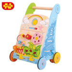Bigjigs Дървена играчка за прохождане с активности 6в1 Цвете BB113