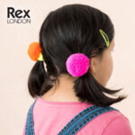Rex London Ластици за коса с помпони 28515