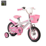 Moni Детски велосипед 12" розов със светеща рампа 1290