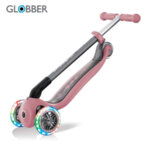 Globber Сгъваема тротинетка със светещи гуми Primo Foldable Lights Пастелно розово 432-210-2