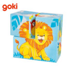 Goki Детски дървени кубчета Диви животни 57434