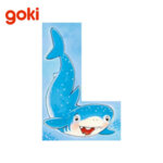 Goki Детски дървени кубчета Диви животни 57434