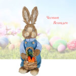 Великденска украса Великденско зайче с кошничка 37 см 98198