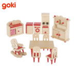 Goki Обзавеждане за кухня на къща за кукли в червено 51951