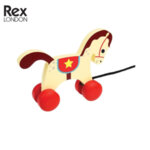 Rex London Дървена играчка за дърпане Цирковото конче Чарли 28128