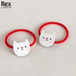 Rex London Червени ластичета за коса Котето Куки 29170