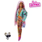 Barbie Extra Кукла Барби с розови плитки и домашен любимец N10 GXF09