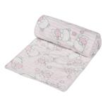 Бебешко кадифено одеяло Розови плюшени мечета 100х75см