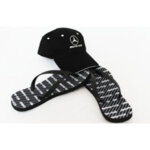 Летен Промо Комплект Mercedes AMG - Памучна Тениска и Къси Спортни Панталони, Джапанки и шапка