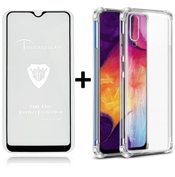 Комплект 5D Full Glue стъклен протектор + Clean Armor гръб P Smart 2019