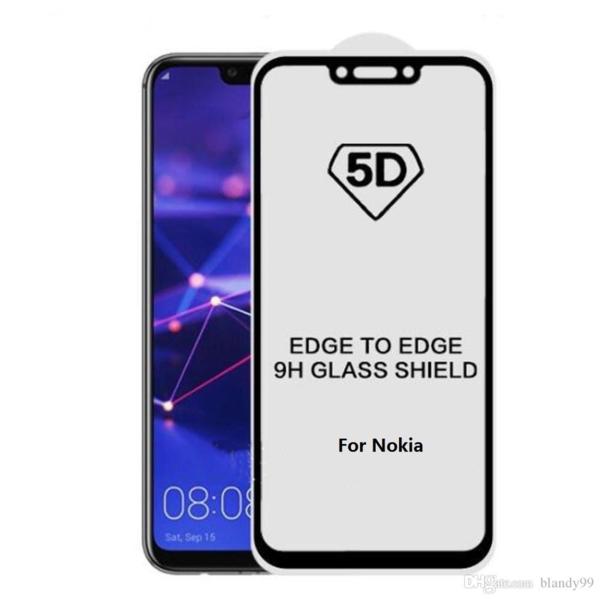 5D Glass FULL GLUE стъклен протектор Nokia 7.1 2018