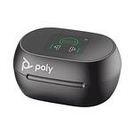 Poly Voyager Free 60+ UC  USB-A Touchscreen Charge Case, Carbon Black - Безжична микрогарнитура