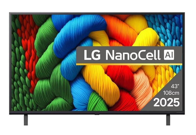 LG 43NANO80A3B, 43 4K HDR Smart Nano Cell TV