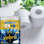Тоалетна хартия Zebra White, 3 пласта, 32 ролки