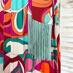 Елегантна цветна рокля с дължина до пръсеца от сатен "Italy"-Copy