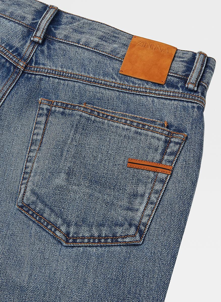 Деним с износен ефект Zegna