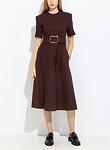 SLITS AROUND BELTED DRESS