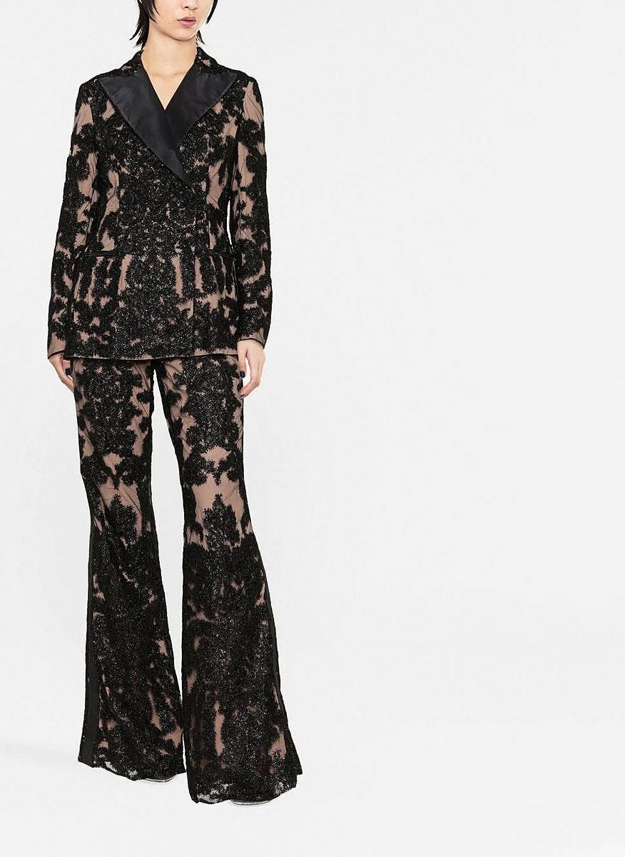 Сако с апликирана дантела Moschino Couture