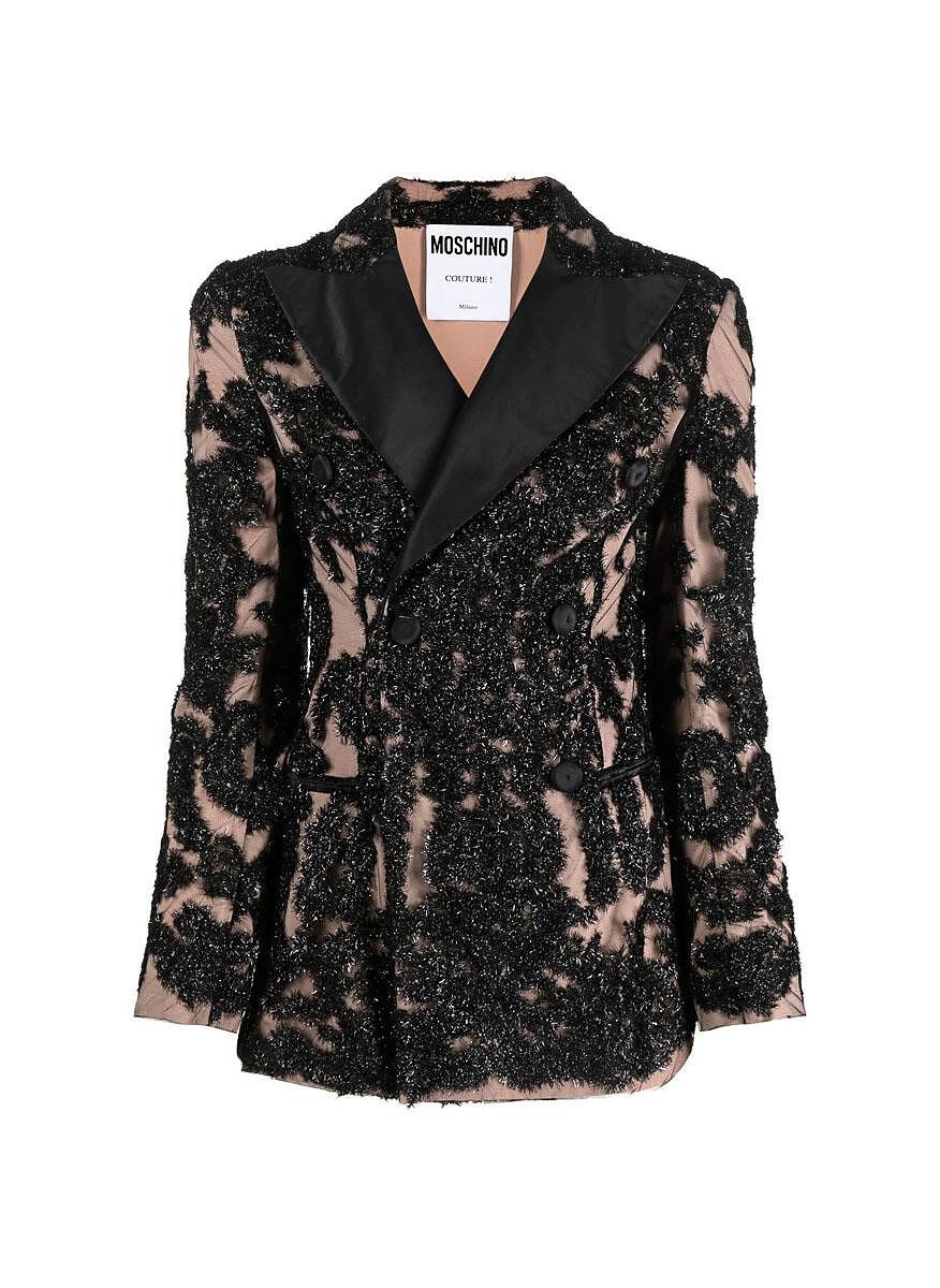 Сако с апликирана дантела Moschino Couture