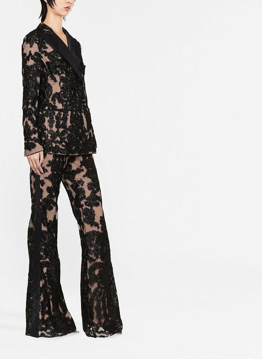 Сако с апликирана дантела Moschino Couture