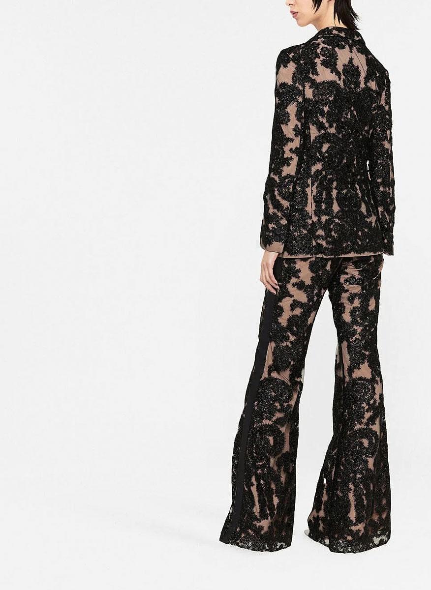 Сако с апликирана дантела Moschino Couture