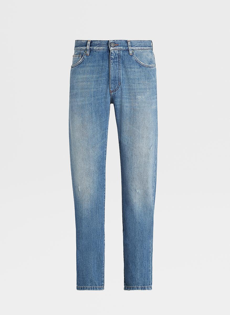 Деним с износен ефект Zegna