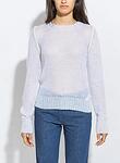 double light mohair roundneck sweater