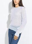 double light mohair roundneck sweater