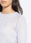 double light mohair roundneck sweater