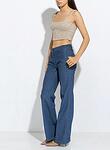 dry stone denim boot cut high waist pants