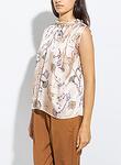 "musa" print silk satin tank top