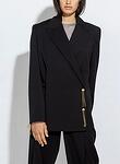 CHAIN BUTTON BLAZER W/ SLITS