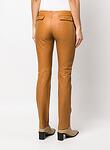 nappa leather low waist pants