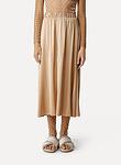 stretch heavy silk satin pull-on skirt