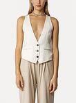 viscose wool slub sartorial vest