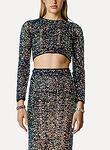 sequinned velvet t-shirt