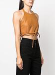 nappa leather knotted top