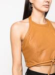 nappa leather knotted top