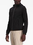 MENS  HOODED MIXED MEDIA  JACKET