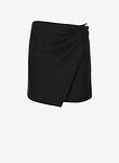EBONY WRAP MINI SKIRT
